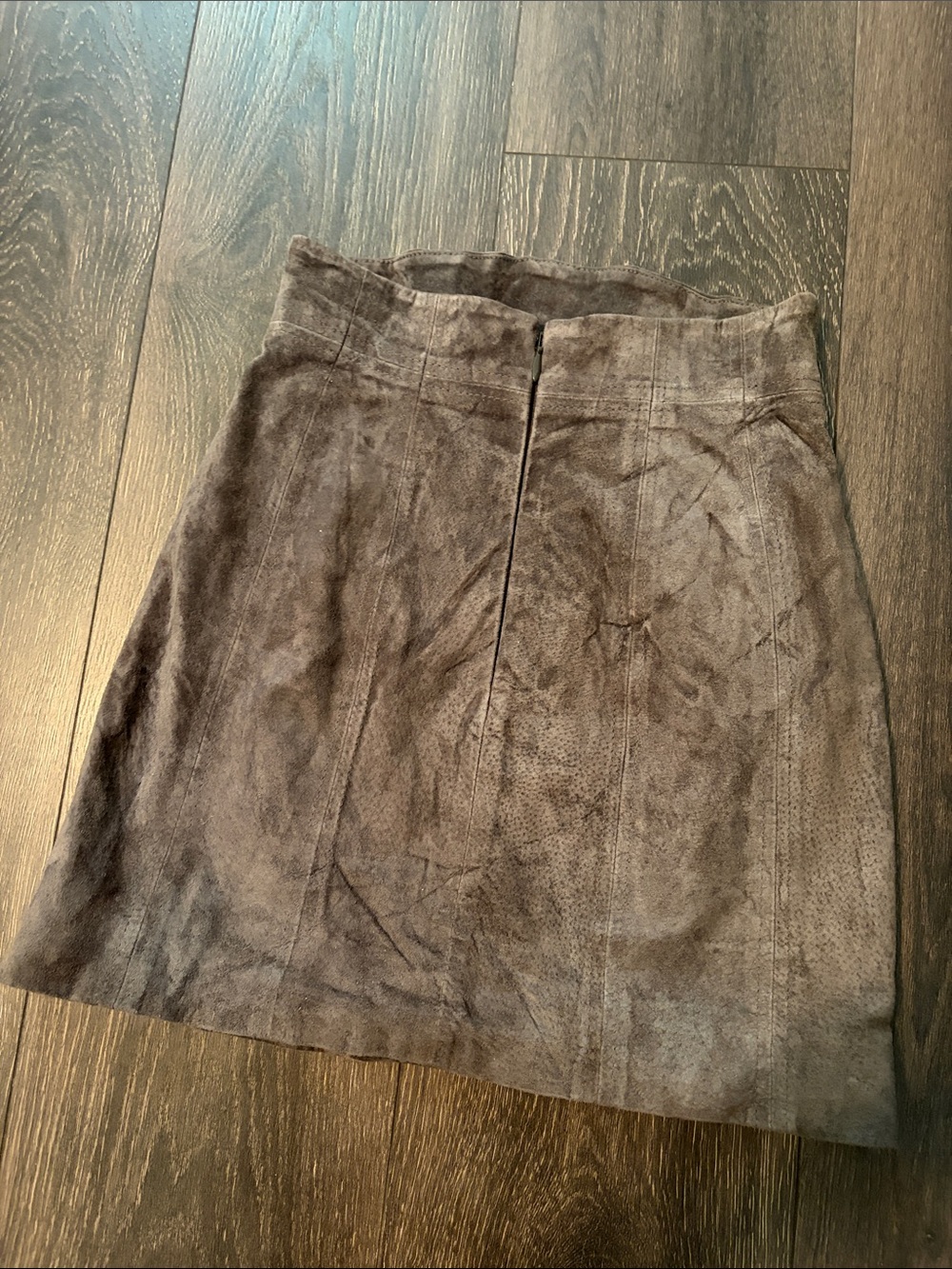 Express Suede Leather Panel Mini Skirt in Brown XS - Picture 5 of 5